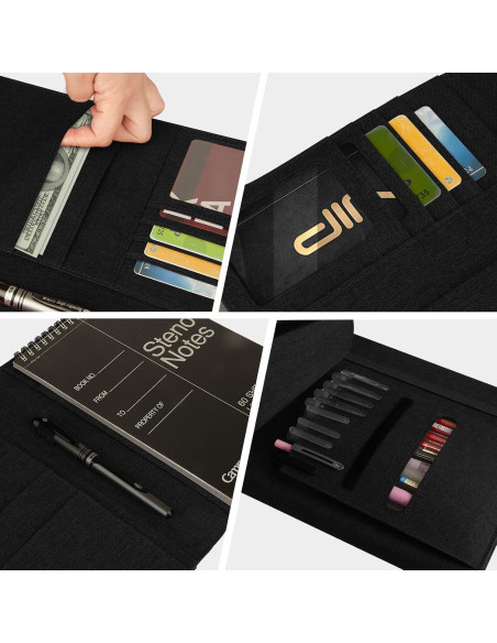 Cubierta para cuaderno Steno Ditiord A5 Negra Impermeable