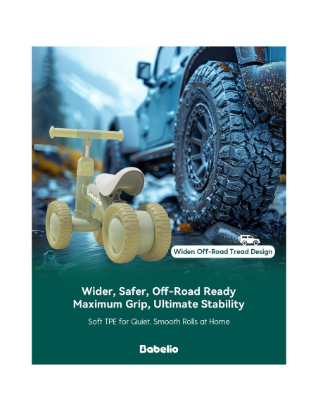 Bicicleta de Equilibrio Babelio BS01 para Bebés 10-36 Meses Verde