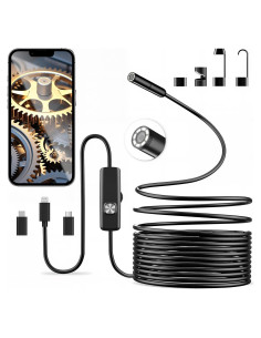 Cámara Endoscópica HD 1920P Medetayi 5m con Luz LED Ajustable