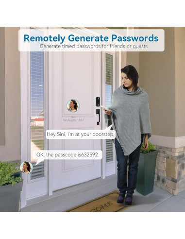 Cerradura Inteligente BEBASIA BA1H-BK con Huella Dactilar y APP