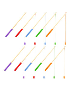 Juego de Pesca Magnética de Madera Feradny - 10 Varas Coloridas