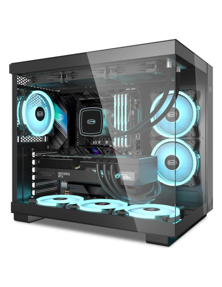 Caja de PC PCCOOLER C3T500 ARGB Torre Media ATX ITX 6 Ventiladores