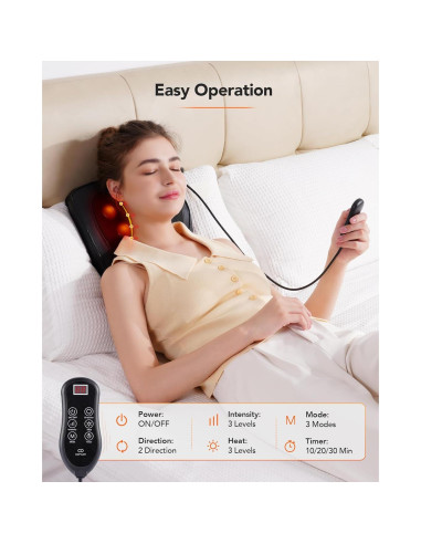 Masajeador de Espalda y Cuello COPYJOY C7 3D con Calor