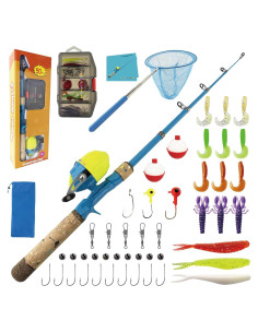 Juego de caña de pescar para niños SHUDAROCAST 1.5m con accesorios