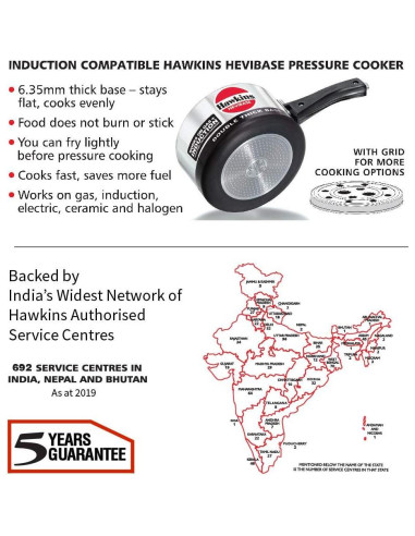 Olla a Presión Hawkins Hevibase 2 Litros Inducción Aluminio