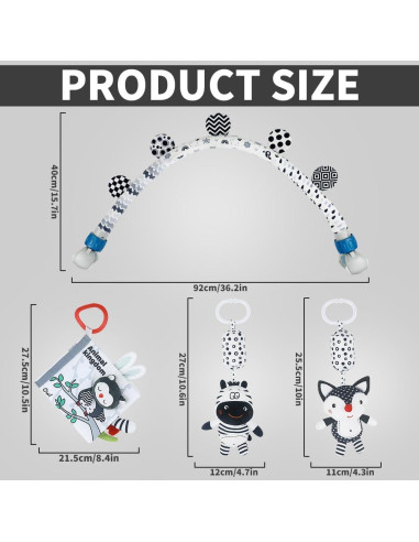 Arco de Actividad para Bebés Caterbee - Juguetes Colgantes y Ajustable