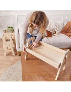 Estante Apilable Ajustable ECR4Kids Blanco Antiguo 65.4x30.5cm 2