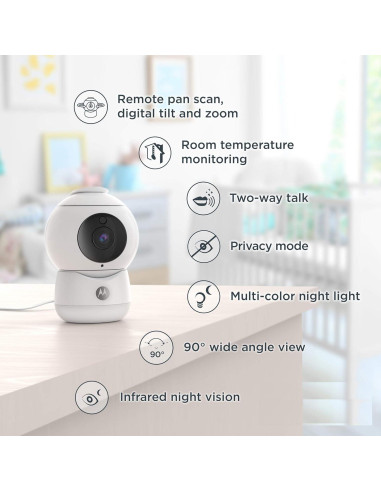 Monitor de Bebé Motorola Peekaboo 1080p - 2 Cámaras WiFi