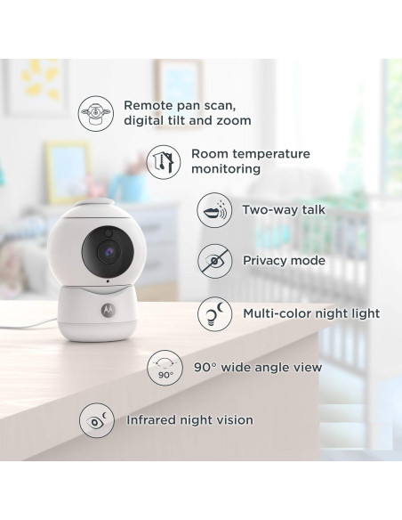 Monitor de Bebé Motorola Peekaboo 1080p - 2 Cámaras WiFi