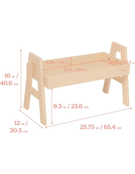 Estante Apilable Ajustable ECR4Kids Blanco Antiguo 65.4x30.5cm