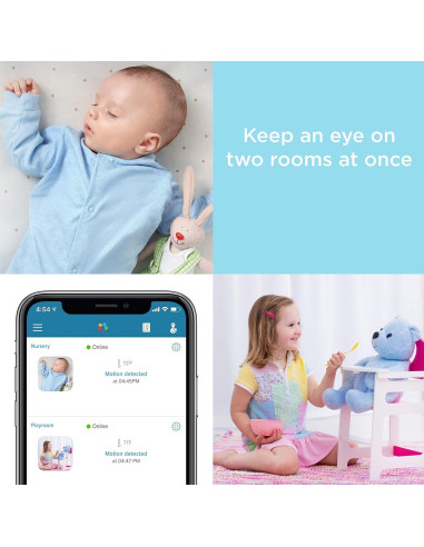 Monitor de Bebé Motorola Peekaboo 1080p - 2 Cámaras WiFi