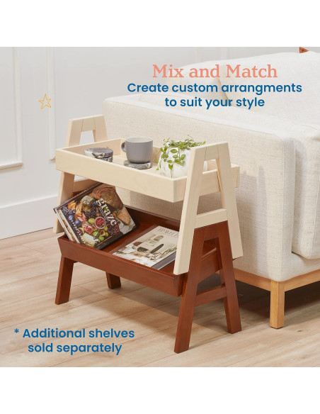 Estante Apilable Ajustable ECR4Kids Blanco Antiguo 65.4x30.5cm