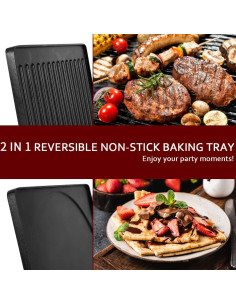 Parrilla Raclette Eléctrica CUSIMAX 1500W 2 en 1 con Control de Temperatura 2