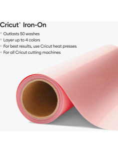 Vinilo Transferible Cricut Rosa 30.5 cm x 3.6 m 100% Poliester 2