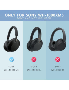 Funda de Silicona para Auriculares Sony WH-1000XM5 - Negro 2