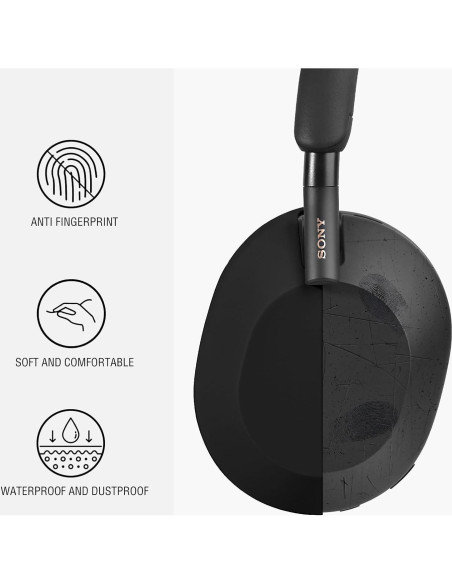 Funda de Silicona para Auriculares Sony WH-1000XM5 - Negro