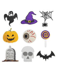 9 Parches Bordados Halloween MOGOXION para Ropa DIY