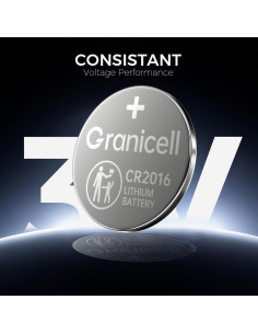 Batería de Litio CR2016 Granicell 6 Unidades 3V para Dispositivos 2