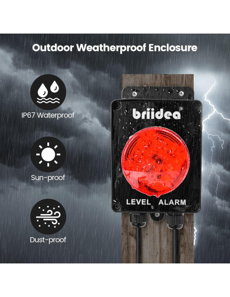 Alarma de Agua Alta Briidea para Tanque Séptico 110dB