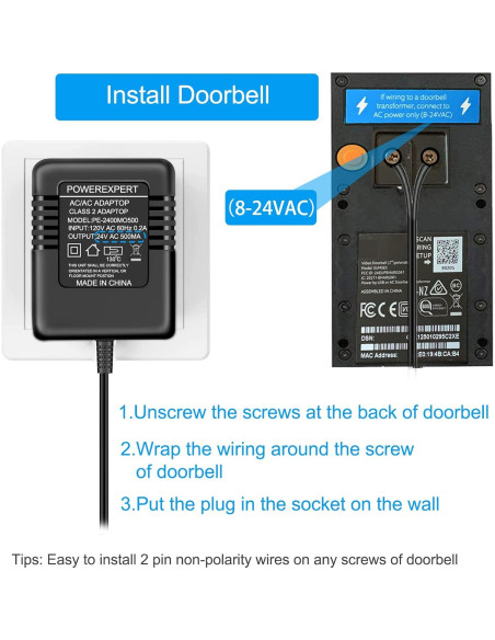 Transformador 24V ATUOE para Timbres y Termostatos Inteligentes