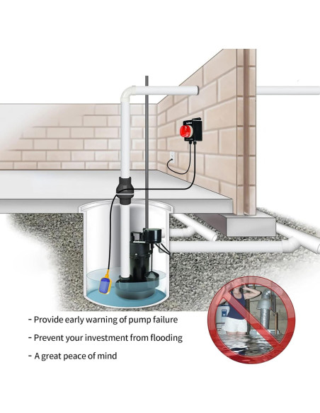 Alarma de Agua Alta Briidea para Tanque Séptico 110dB