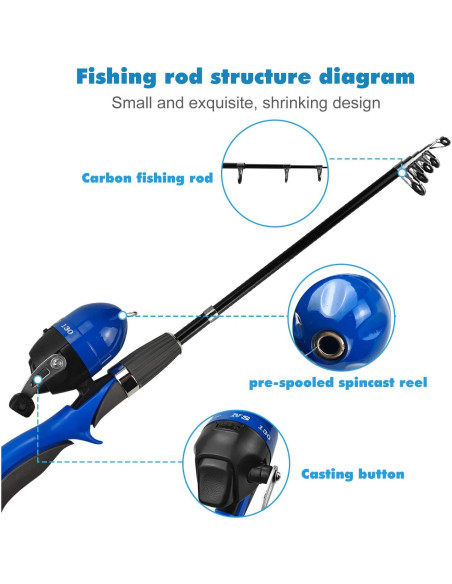 Caña de Pescar Telescópica Urban Deco 1.27m para Niños