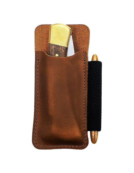 EASYANT Organizador de Piel EDC con Clip para Cinturón Marrón EASYANT Organizador de Piel EDC con Clip para Cinturón Marrón