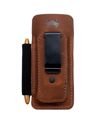 EASYANT Organizador de Piel EDC con Clip para Cinturón Marrón