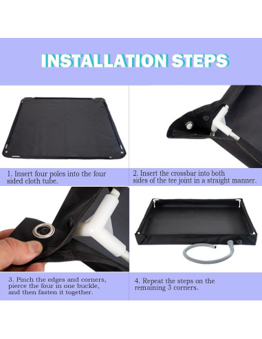 Base de Ducha Portátil UROUK URHW-002B 104x104cm PVC