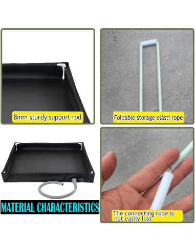 Base de Ducha Portátil UROUK URHW-002B 104x104cm PVC