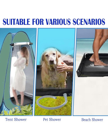 Base de Ducha Portátil UROUK URHW-002B 104x104cm PVC