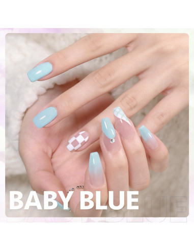 Esmalte de Uñas en Gel GAOY 16ml Azul Bebé Removible UV
