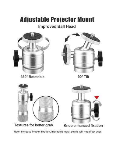 Soporte de Proyector de Techo Ajustable 2-Be-Best Plata 41-65cm