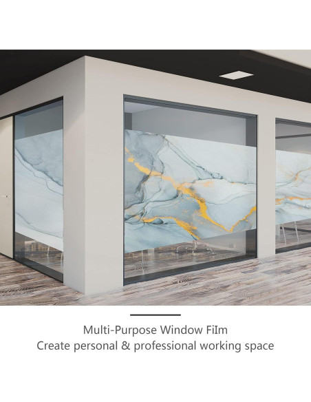 Película de Ventana de Privacidad Myronsa 45x100 cm Mármol