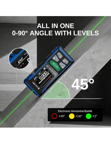Medidor de Distancia Láser Doble SainSmart BLM-393G 120m Verde