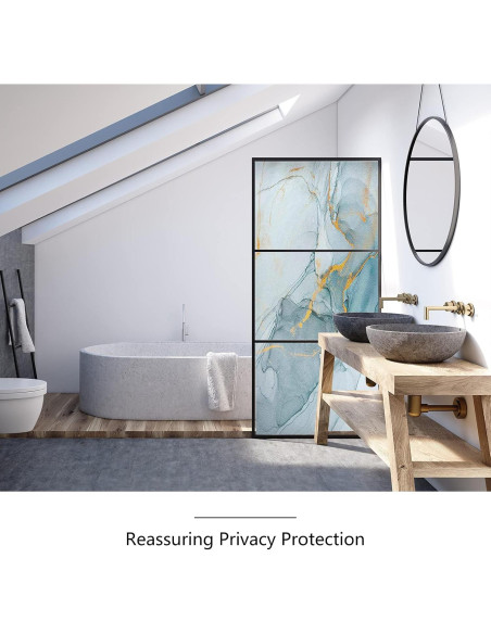 Película de Ventana de Privacidad Myronsa 45x100 cm Mármol