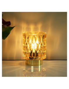 Lámpara a Batería SJIE 9.9cm Ámbar Sin Control Remoto