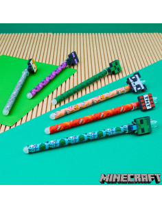 Bolígrafos de Gel Borrables Minecraft - Paquete de 6 Colores 2