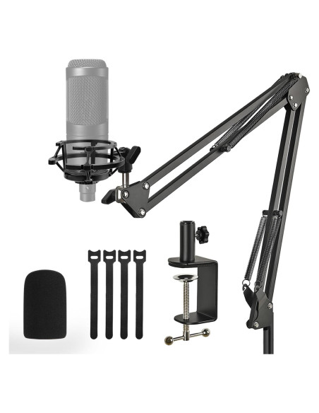 Soporte de Micrófono Ajustable AT2020 con Montaje y Funda