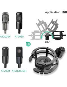 Soporte de Micrófono Ajustable AT2020 con Montaje y Funda 2
