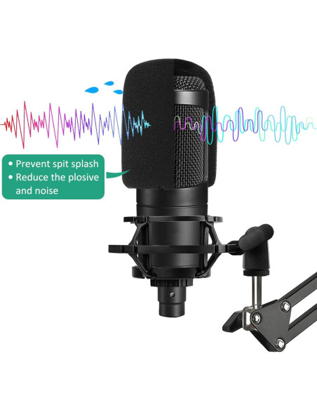 Soporte de Micrófono Ajustable AT2020 con Montaje y Funda