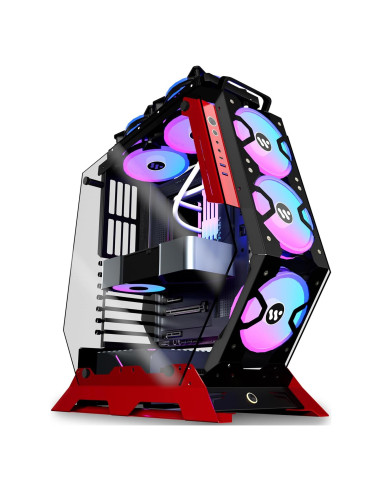 Caja de PC KEDIERS C570 ATX con Vidrio Templado y 5 Ventiladores ARGB