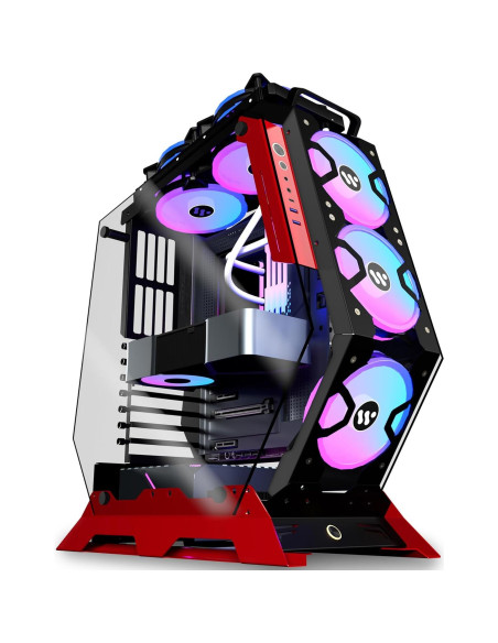 Caja de PC KEDIERS C570 ATX con Vidrio Templado y 5 Ventiladores ARGB