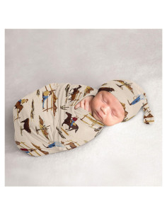 Conjunto Capullo y Sombrero Beanie Sweet Jojo Designs Vaquero