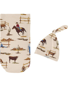 Conjunto Capullo y Sombrero Beanie Sweet Jojo Designs Vaquero 2