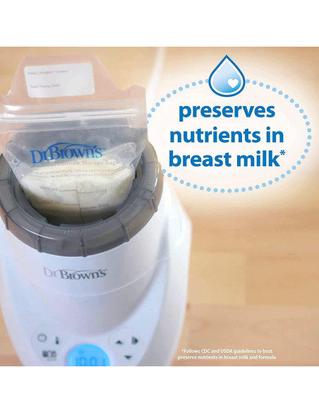 Calentador de Leche Materna Dr. Brown's Milk Spa + 4 Botellas 120 mL