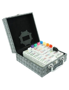 Juego de Dominó Mexicano Doble 12 LEQUPLAY 91 Fichas con Caja de Cuero