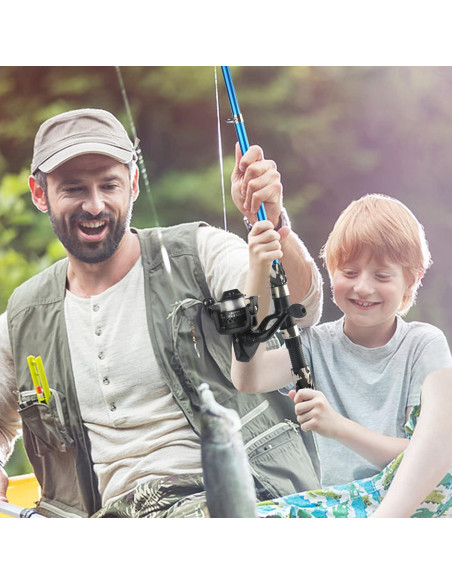 Kit de Caña de Pescar Telescópica Hikary 1.7m + Carretes