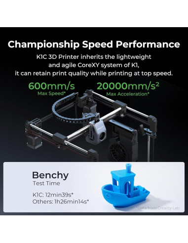 Impresora 3D Creality K1C, 600mm/s, Nivelación Automática, 300C