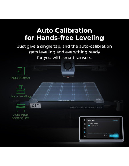 Impresora 3D Creality K1C, 600mm/s, Nivelación Automática, 300C